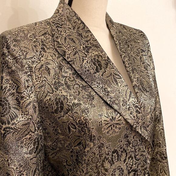 Evan Picone Vintage Metallic Blazer size 4P - Picture 4 of 9